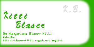kitti blaser business card